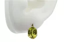 8K žlté zlato 333 Yellow Peridot náušnice vec003x-yp Russian Soviet USSR Vintage Jewlery Art Deco style